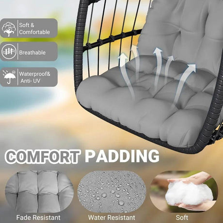 Outdoor Patio Egg Chair with Stand - Omega Lifestyles