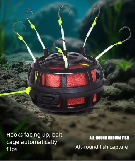 Explosion Bait Cage Rig With Six Rust-Resistant Hooks - Omega Lifestyles