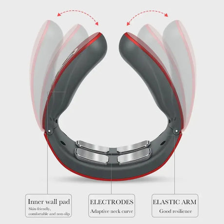 Neck Shoulder Heated Pulse Massager With 4 Kneading Heads - Omega Lifestyles