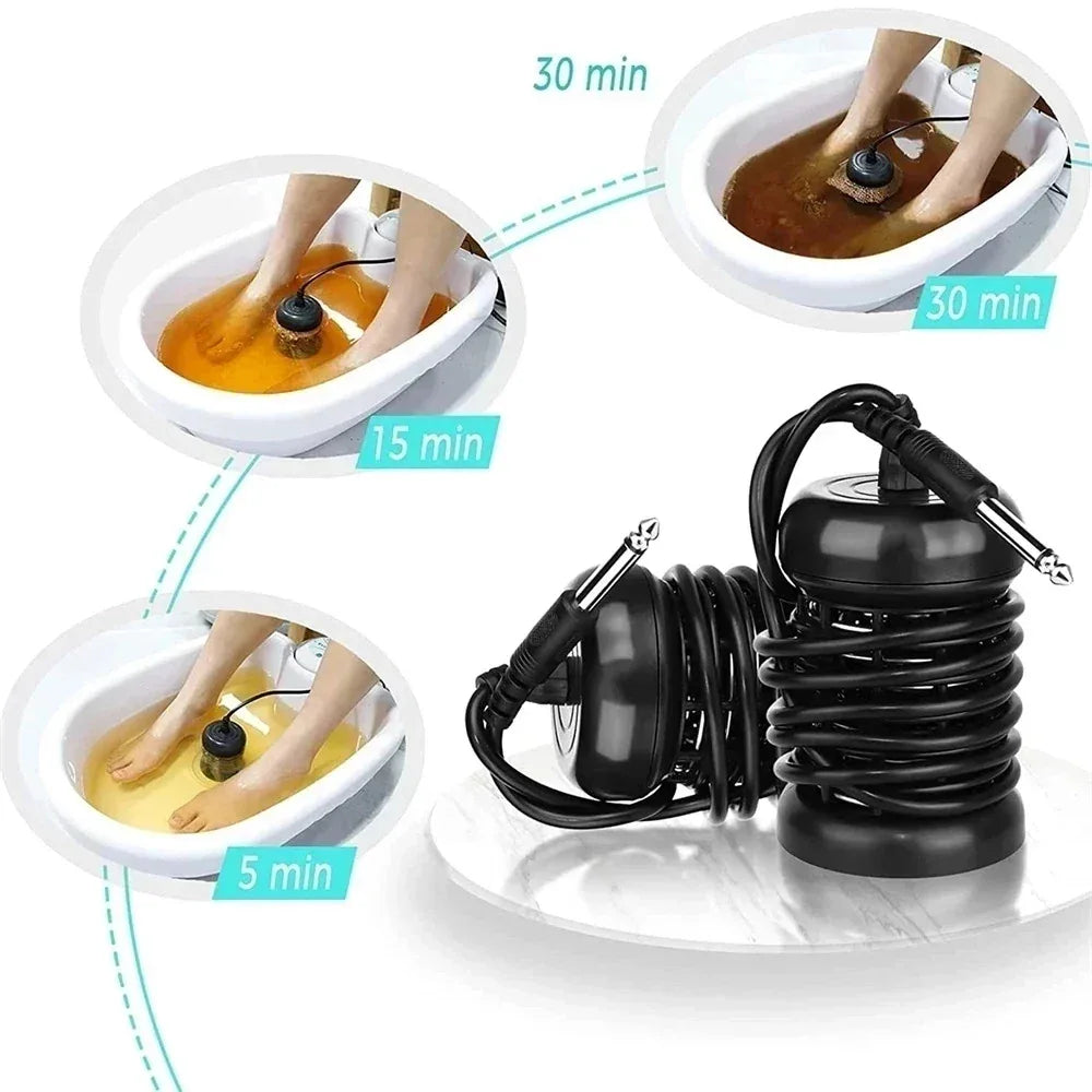 Detox Stainless Steel Ion Cleanse Foot Spa Set - Omega Lifestyles