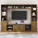 Modern 4-Piece Wall Unit TV Stand With Bookshelves