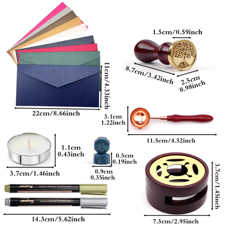 Wax Seal Kit With Stamp 24 Color Wax Beads Set - Omega Lifestyles