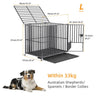 Heavy Duty Chew-Resistant Iron Dog Crate With Wheels - Omega Lifestyles