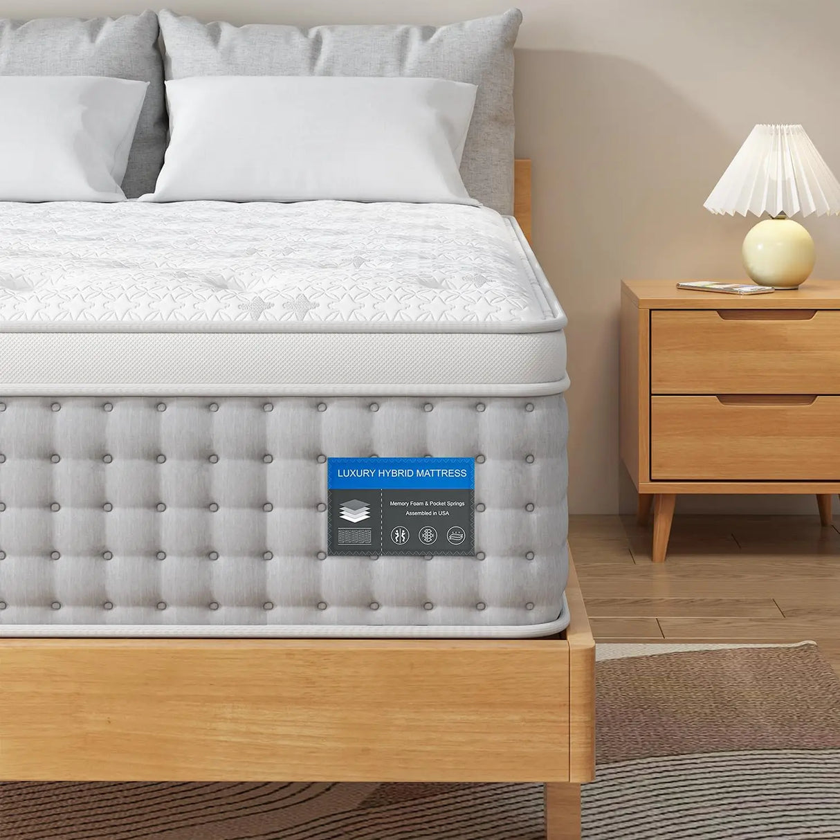 Medium 12-Inch Gel Memory Foam Pocket Spring Mattress