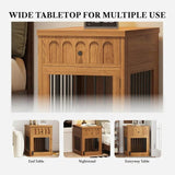 Indoor Wooden Dog Crate With Storage Drawer End Table - Omega Lifestyles