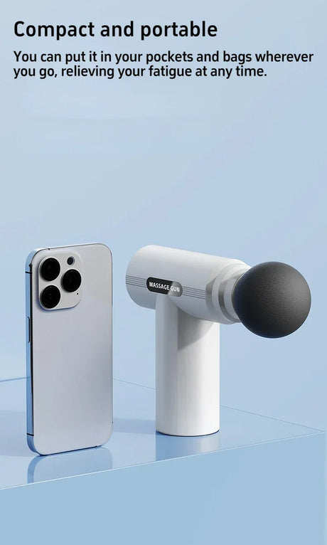 Compact USB Mini Muscle Relaxation Massage Gun With LED Display - Omega Lifestyles