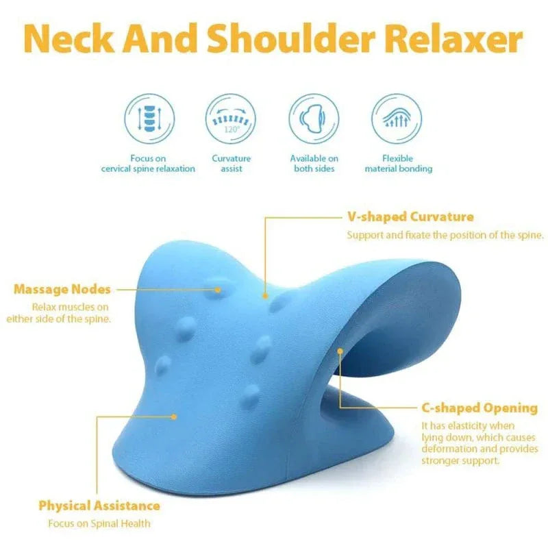 Ergonomic Cervical Spine Neck Traction Stretching Pillow - Omega Lifestyles