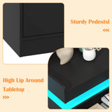 Modern 7-Drawer Wooden Dresser With LED Light