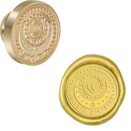 Wooden Handle Brass Seal Head Wax Seal Stamp - Omega Lifestyles