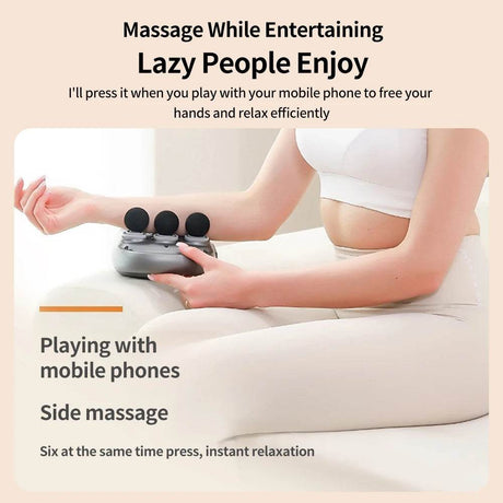 Six-Head Deep Tissue Handheld Percussion Massage Gun - Omega Lifestyles