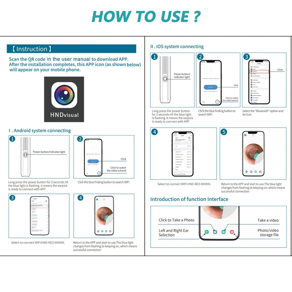 High Precision Visual Ear Cleaner With LED Light - Omega Lifestyles
