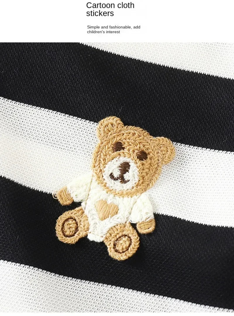 2-Piece Striped Polyester Toddler Summer Outfit Set