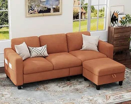 Modern Convertible L Shaped Sectional Sofa - Omega Lifestyles