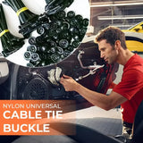 Heavy-Duty Self-Locking Nylon Cable Tie Buckles - Omega Lifestyles