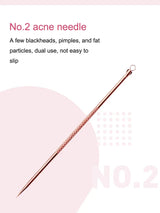 4-Piece Stainless Steel Acne Needle Tool Set - Omega Lifestyles
