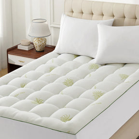 Ultra Soft Bamboo Quilted Mattress Topper Twin-39x75inch - Omega Lifestyles