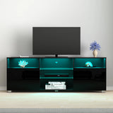 Modern High Gloss LED TV Stand With Storage Cabinet