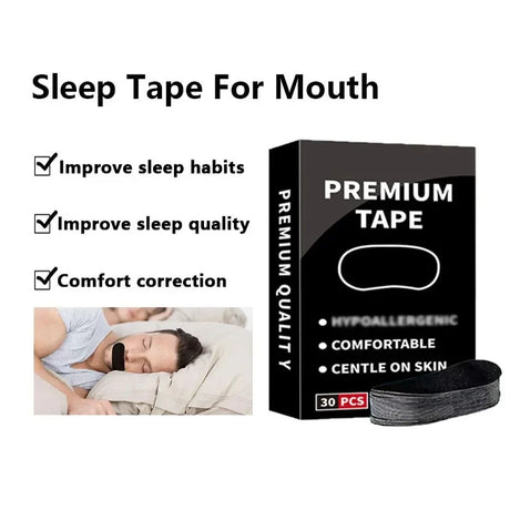 Sleep & Snoring Mouth Tape Gentle Skin-Friendly Adhesive - Omega Lifestyles