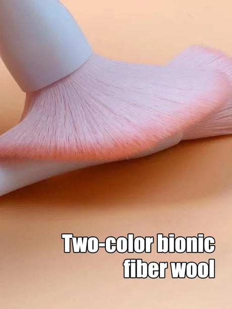 5-Piece Portable Soft Wool Fiber Makeup Brush Set With Mirror - Omega Lifestyles