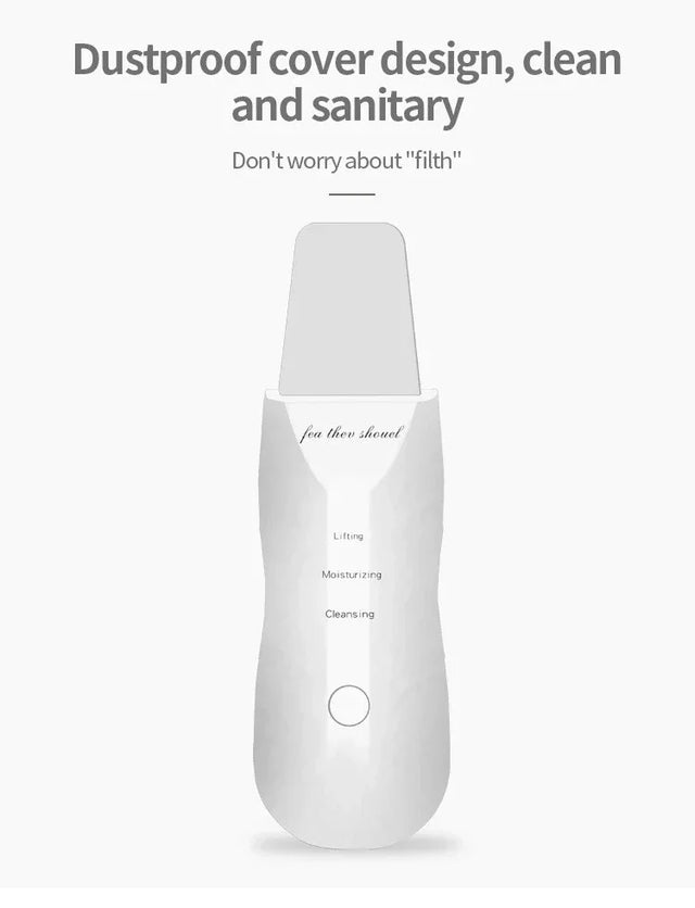 Deep Vibrate Ultrasonic Facial Skin Scrubber Cleaner Massage Device - Omega Lifestyles