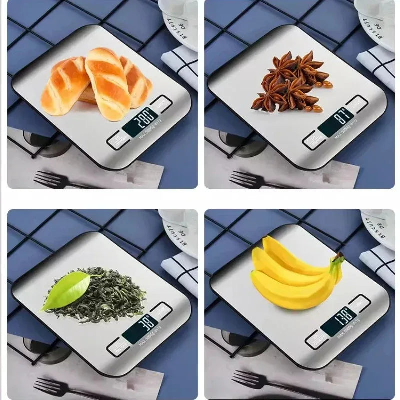 Digital Kitchen Scale Stainless Steel LED Display - Omega Lifestyles