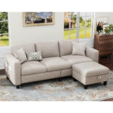 Modern Convertible L Shaped Sectional Sofa - Omega Lifestyles