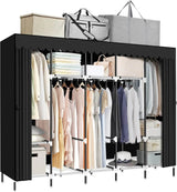 82-Inch Portable Wardrobe Closet With Shelves - Omega Lifestyles