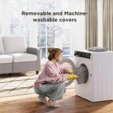 Convertible Firm Linen Fabric Sectional Sofa Light Grey - Omega Lifestyles