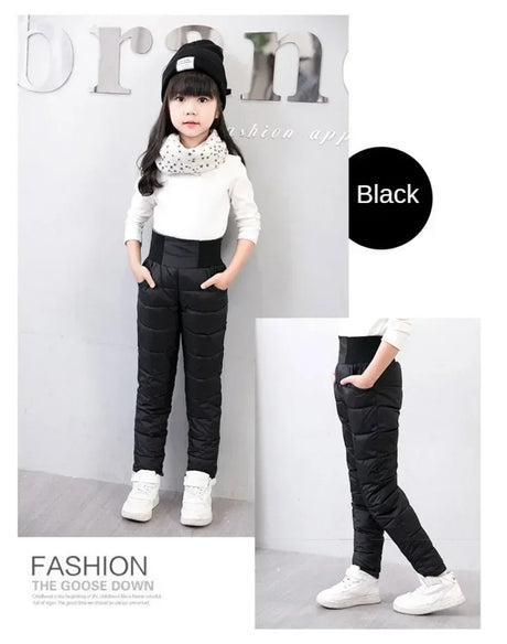 Kids Winter Warm Thicken Down Padded Ski Pants - Omega Lifestyles