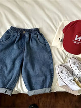 Children's Casual Loose Fit Cotton Denim Jeans - Omega Lifestyles