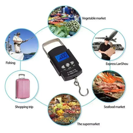 Portable Digital Hanging Scale With 50kg Capacity - Omega Lifestyles
