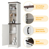 68-Inch Farmhouse Rustic Barn Door Storage Cabinet