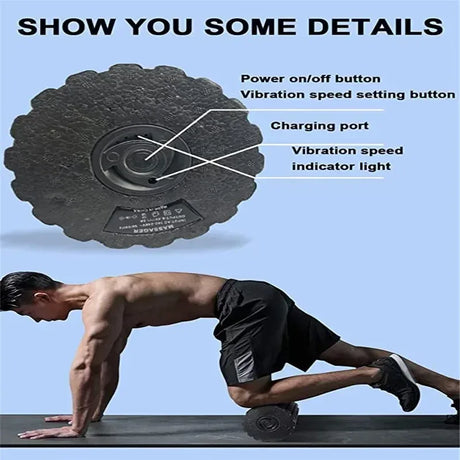 Electric Vibration Yoga Foam Roller Muscle Recovery Massager - Omega Lifestyles
