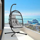 Outdoor Patio Egg Chair with Stand - Omega Lifestyles