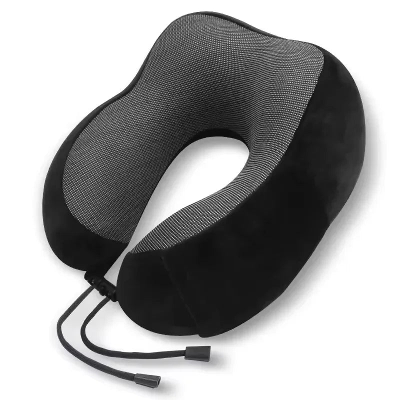 U-Shape Memory Foam Travel Neck Pillow With Magnetic Fabric - Omega Lifestyles