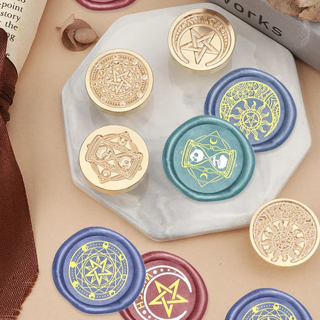 Vintage Halloween Skull Tree Wax Seal Stamp Brass Head - Omega Lifestyles