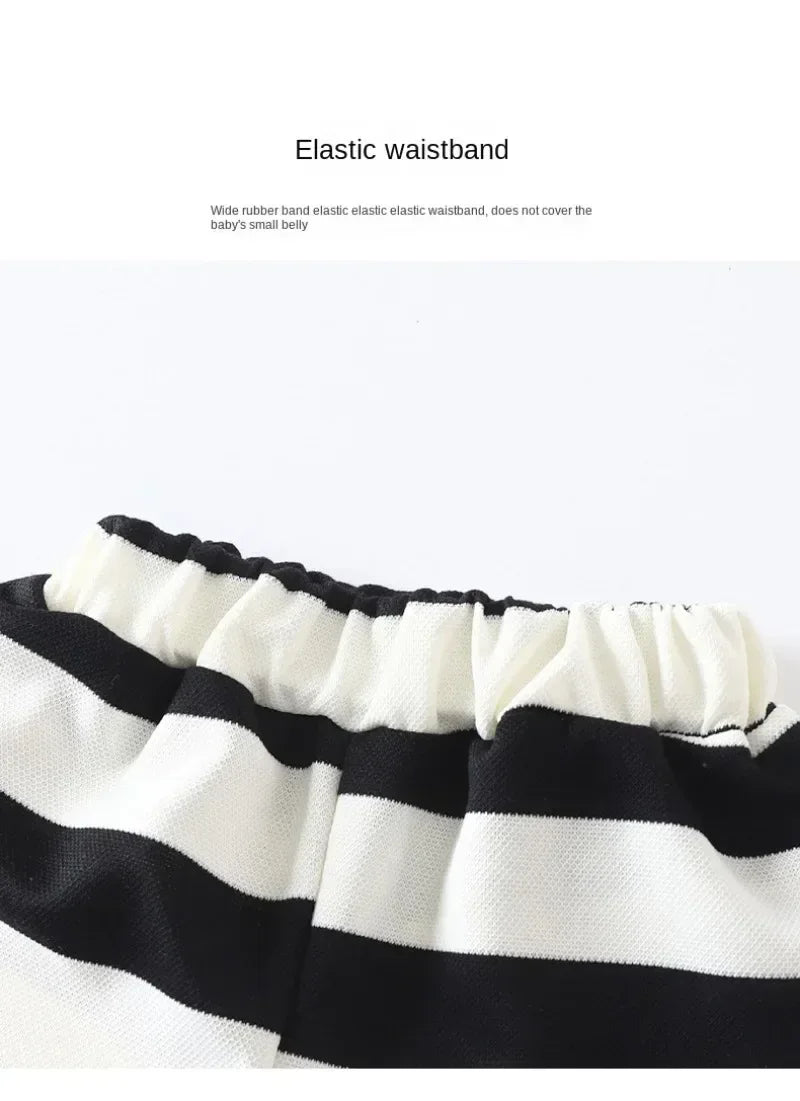 2-Piece Striped Short-Sleeve T-Shirt and Shorts Set - Omega Lifestyles