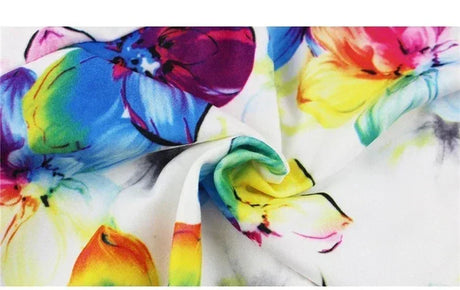 Girls Cotton Polyester Printed Calf-Length Slim Leggings - Omega Lifestyles