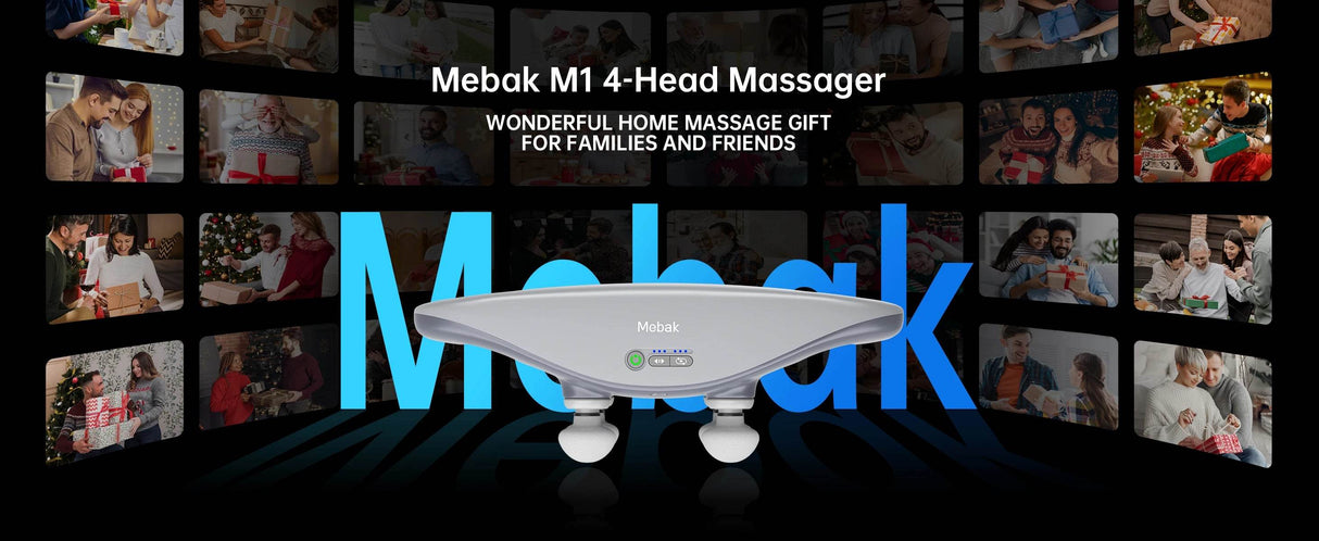 4-Head Deep Tissue Massage Gun with 3 Speed Levels - Omega Lifestyles