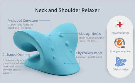 Ergonomic Cervical Traction Neck Massage Pillow Pain Relief - Omega Lifestyles