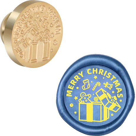 Wooden Handle Brass Wax Seal Stamp With Removable Head - Omega Lifestyles