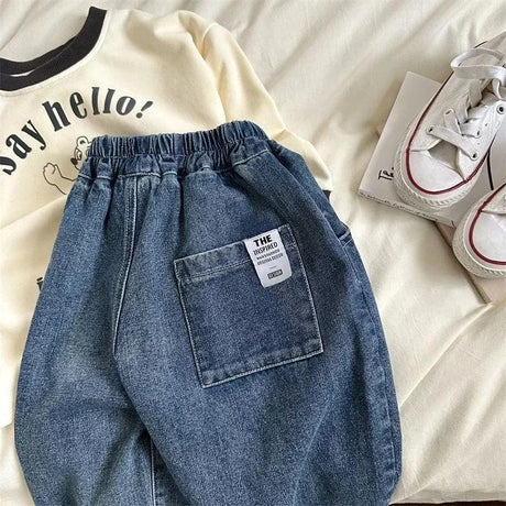 Children's Casual Loose Fit Cotton Denim Jeans - Omega Lifestyles