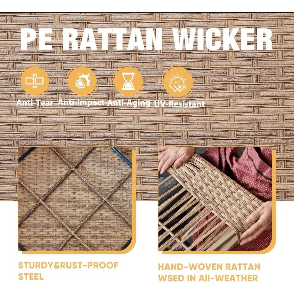 7-Piece Wicker Patio Furniture Set - Omega Lifestyles