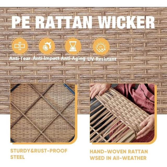 7-Piece Wicker Patio Furniture Set - Omega Lifestyles