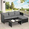 3-Piece Outdoor PE Rattan Furniture Set - Omega Lifestyles