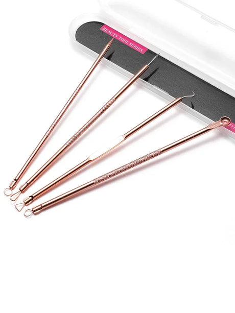 4-Piece Stainless Steel Acne Needle Tool Set - Omega Lifestyles