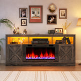 Farmhouse Living Room Fireplace TV Stand Console