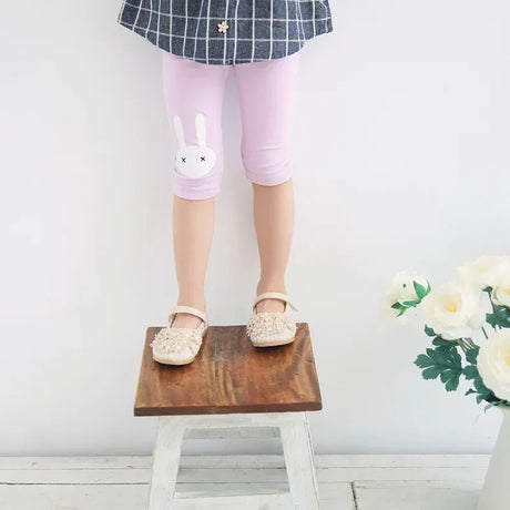 Girls Cartoon Rabbit Calf-Length Cotton Leggings - Omega Lifestyles