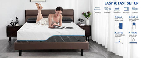 Hcore 8/10 Inch Queen Mattress, Full/Queen/Queen Size Medium Firm - Extra Firm Dual Sided Flip-Flop Mattress - Sleep Galleria
