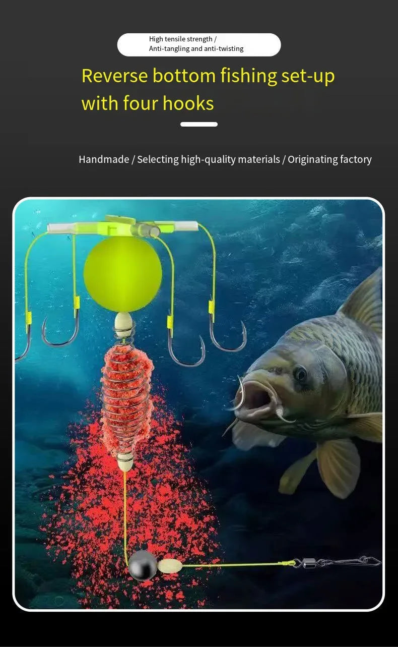 Set of 2 High Carbon Steel Explosion Hook Fishing Bait Cages - Omega Lifestyles